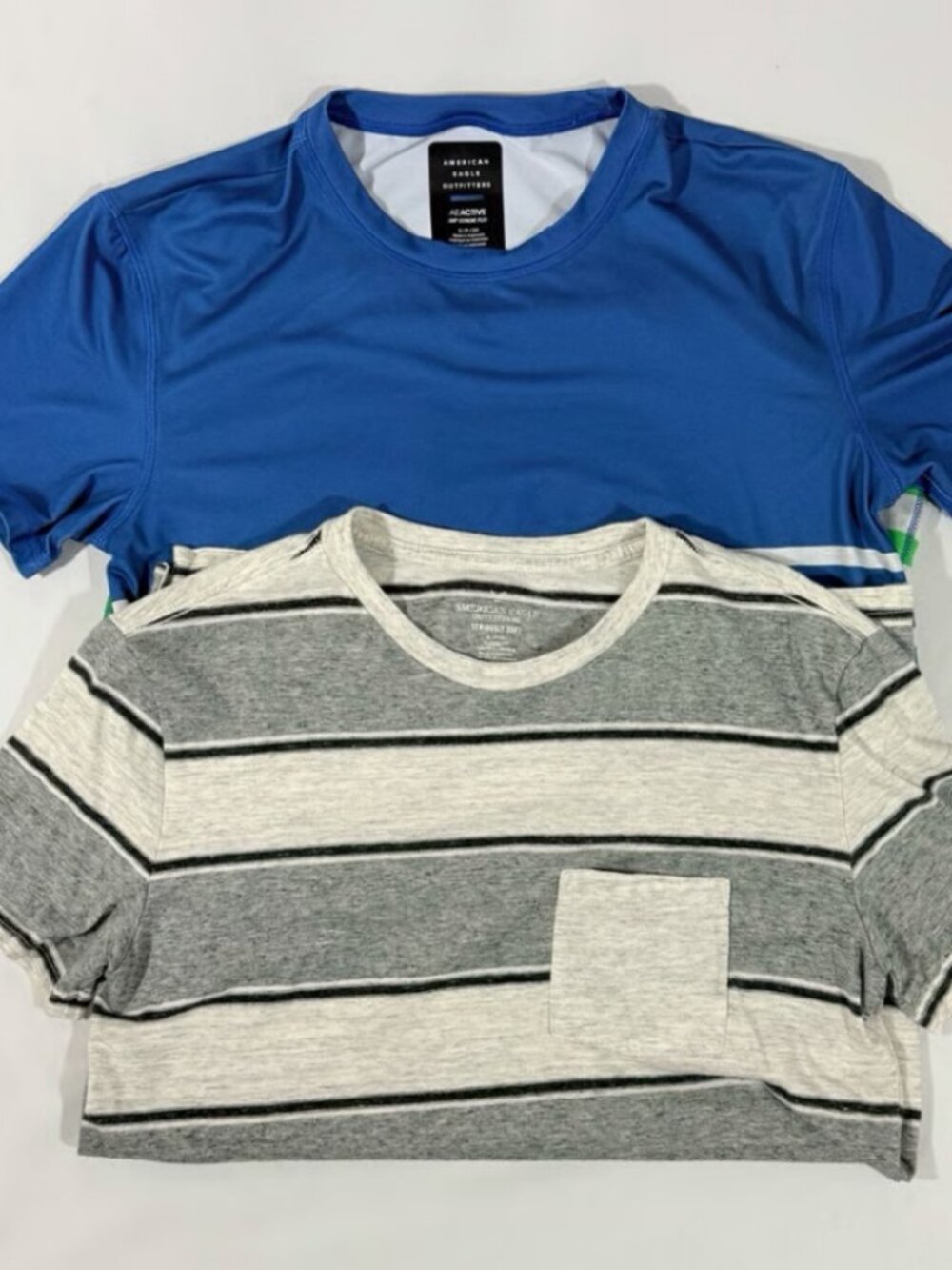 American Eagle Men’s Small T-Shirts Lot of 2 AE Active Striped Seriously Soft